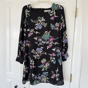 Floral Black Dress